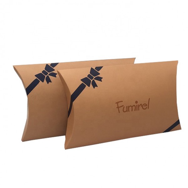 Boîte d'emballage d'oreiller en papier kraft personnalisé de haute qualité écologique