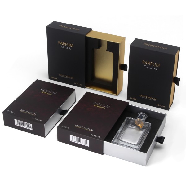 Drawer perfume box packaging set custom printed