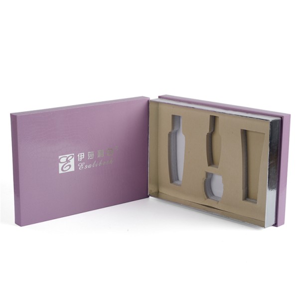 Caja de embalaje personalizada con tapa y juego de cuidado de la piel