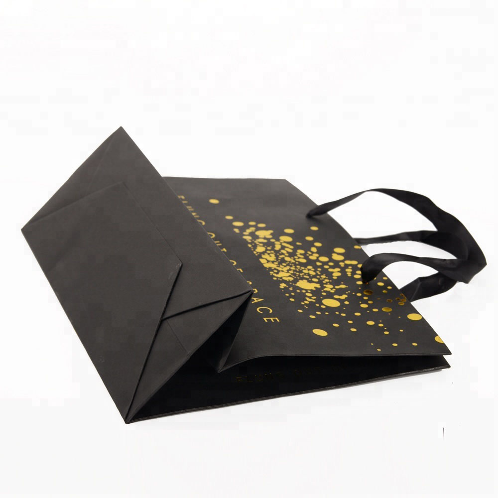Golden hot stamp for logo black craft paper sleeve soap paper box for silks