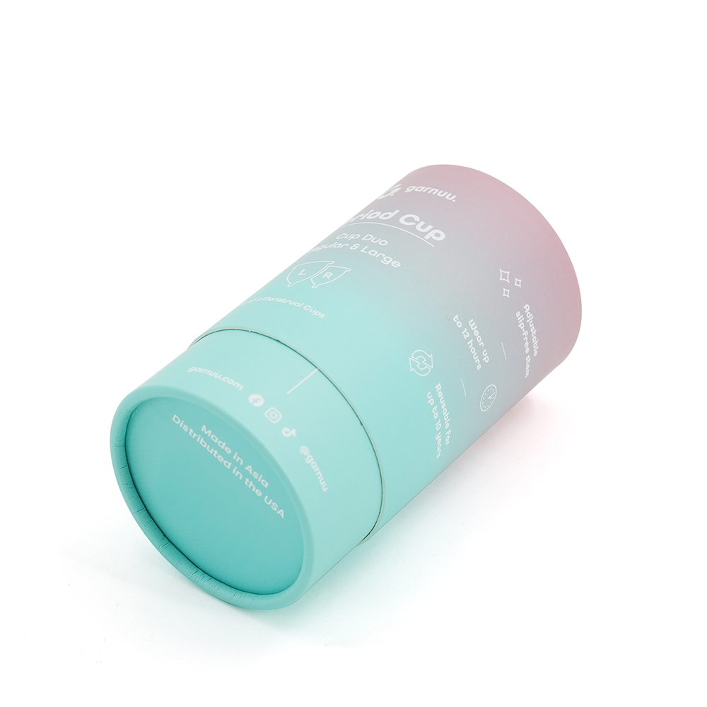 Custom Tampon Menstrual Disc Paper Packaging Round Shipping Box for Period Cups