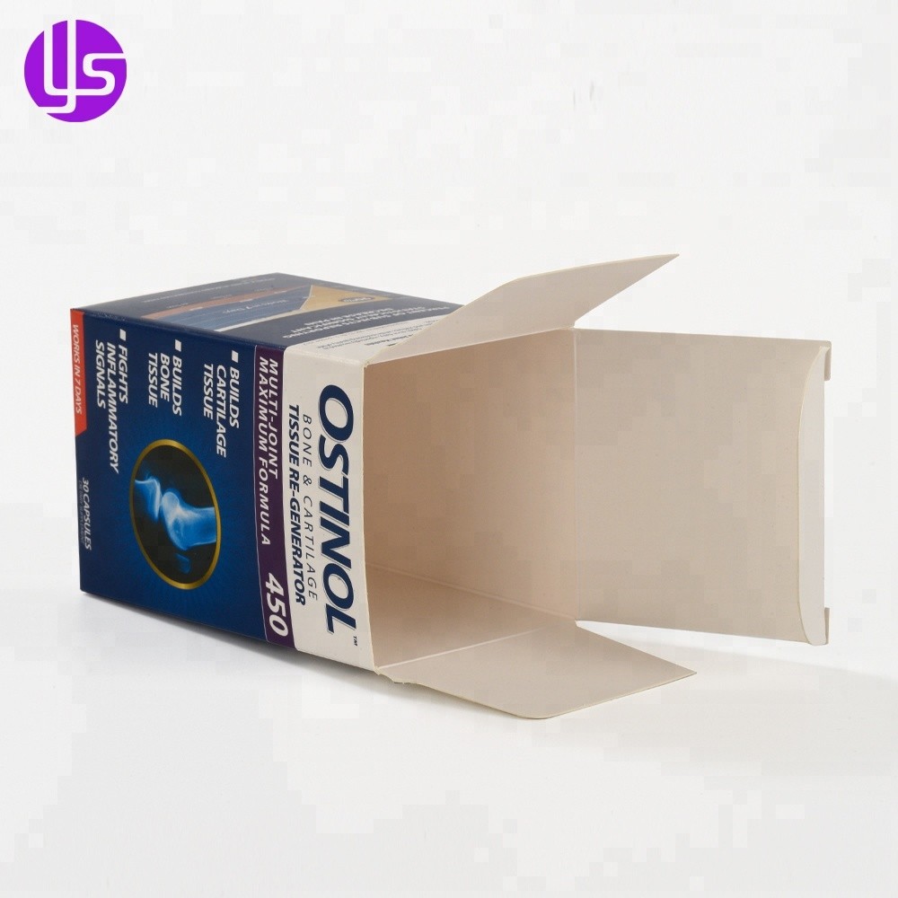 Großhandel Günstige kundenspezifische medizinische Salbe Straight Tuck End Pharmazeutische Medizin Pille Papier Medikamentenverpackungsbox für Tablet