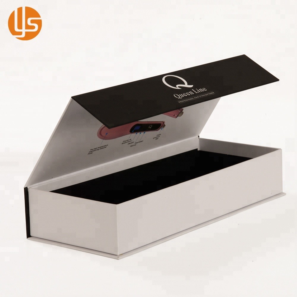 Caixa de embalagem de papel Oem de papelão rígido com fechamento magnético de produto eletrônico impresso em cores com logotipo personalizado de luxo