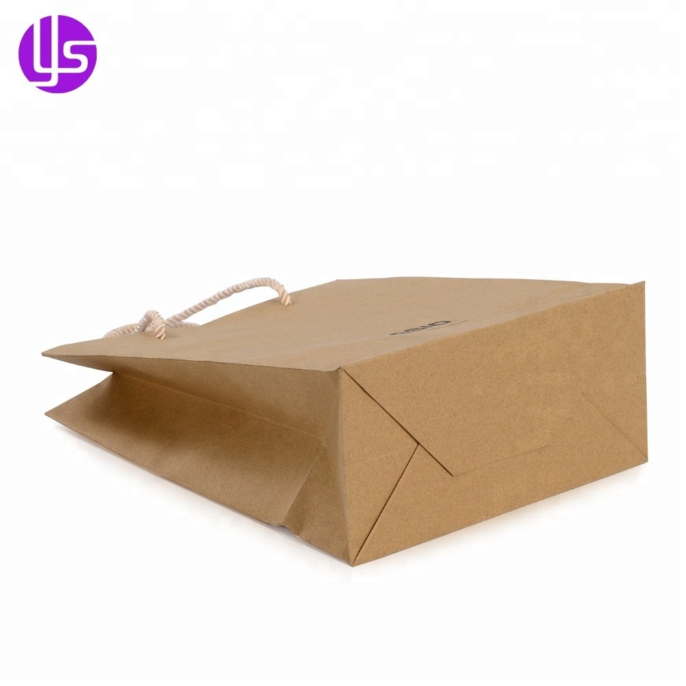Commerce de gros bon marché décorer écologique personnalisé petit sac en papier artisanal brun avec poignées