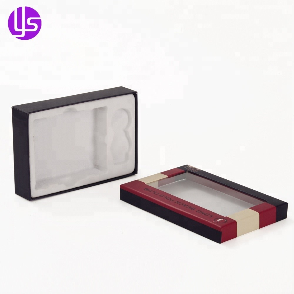 Китай напечатал переработанную прямоугольную жесткую картонную коробку с прозрачным окном из ПВХ