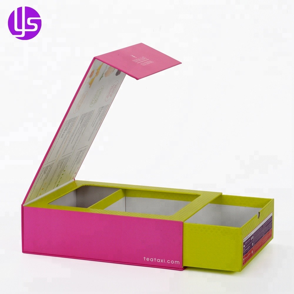 Caja de empaquetado del regalo de la forma del libro del cierre magnético de la cartulina rígida del boutique de lujo por encargo con el cajón