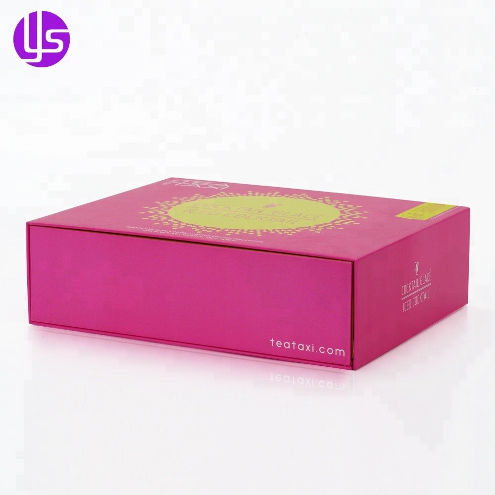 Caixa de embalagem de presente em forma de livro com fecho magnético de papelão rígido boutique de luxo personalizado com gaveta
