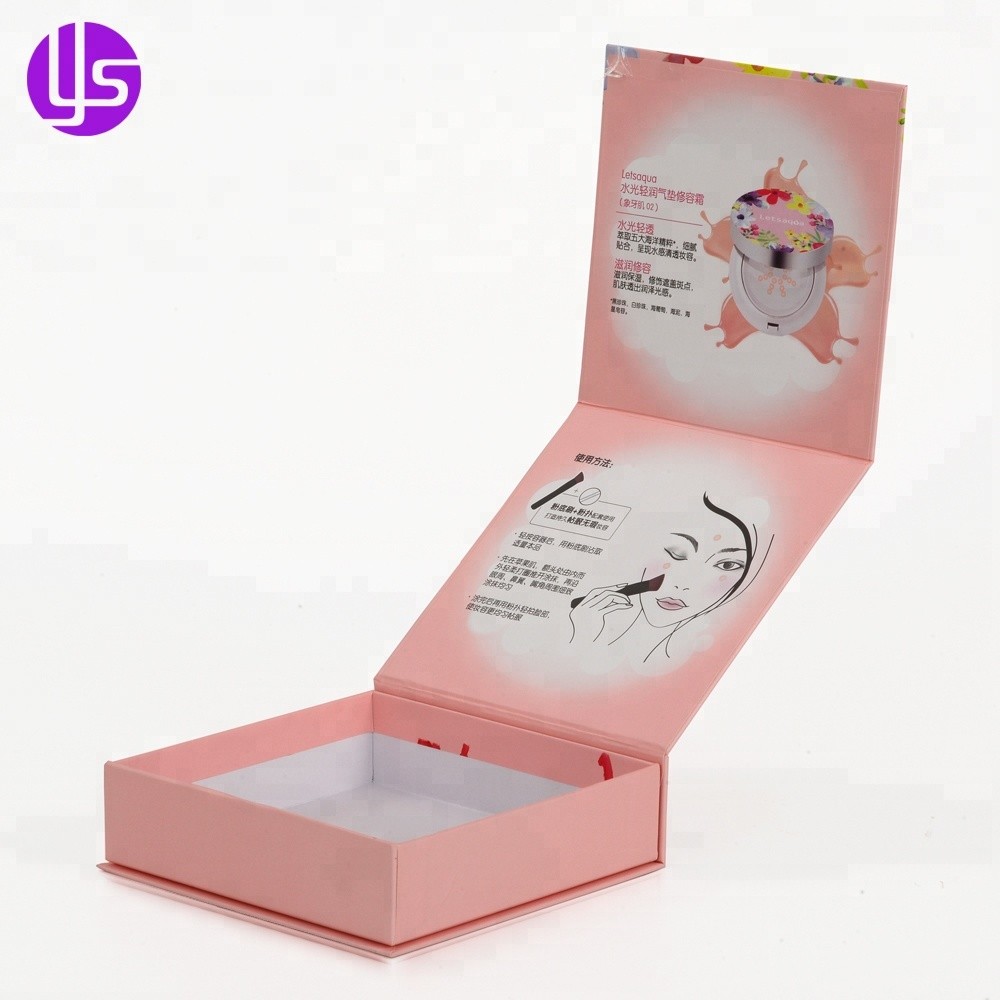 Petit logo personnalisé fait main en carton rigide fermeture magnétique boîte-cadeau en papier de luxe avec miroir