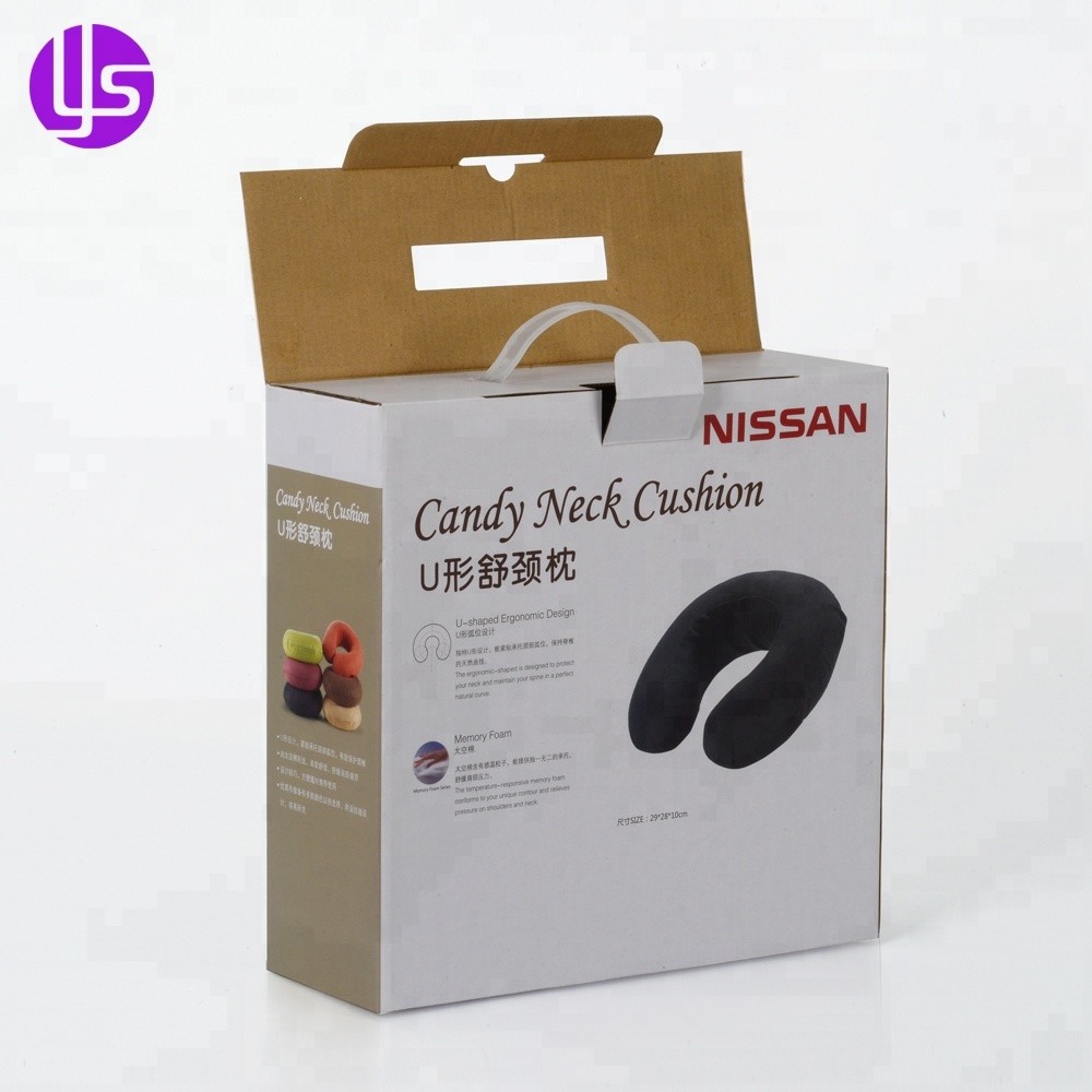 Add to CompareShare Wholesale High Quality Recycled Promotional Color Printed Cheap Corrugated Cardboard Carrying Box with Pvc Plastic Handle