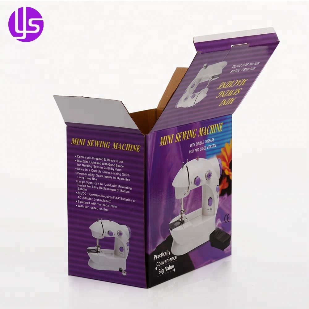 Caixa de embalagem de papel ondulado de papelão eletrônico pequeno para produtos de eletrodomésticos com impressão em cores personalizadas