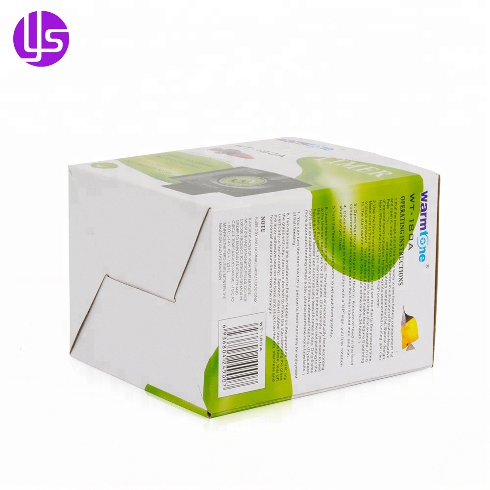 Producto electrónico pequeño con impresión de marca personalizada, caja de papel laminado brillante con embalaje corrugado fulte de 3 capas E