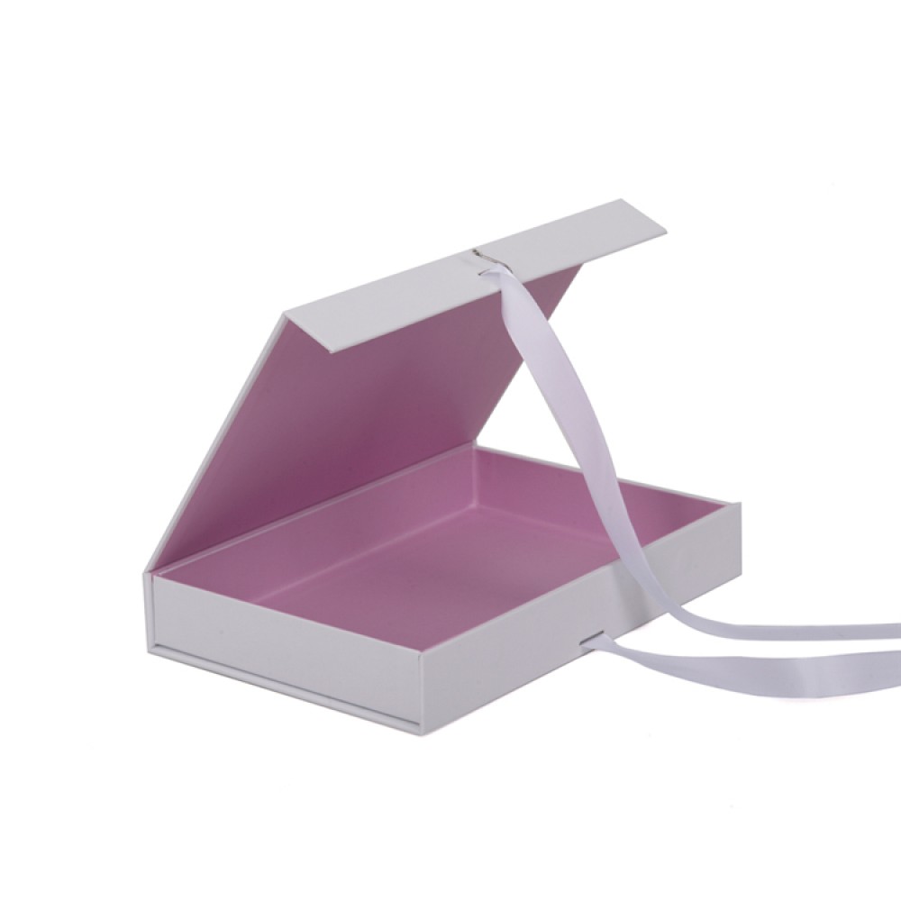 Роскошный индивидуальный логотип с магнитной застежкой в ​​подарочной упаковке с лентой