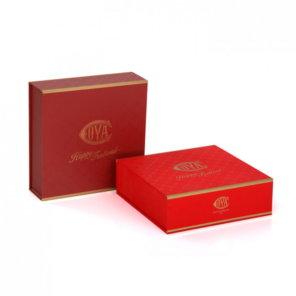 Изготовленная на заказ красная магнитная подарочная коробка бумаги картона магнитная с вставками