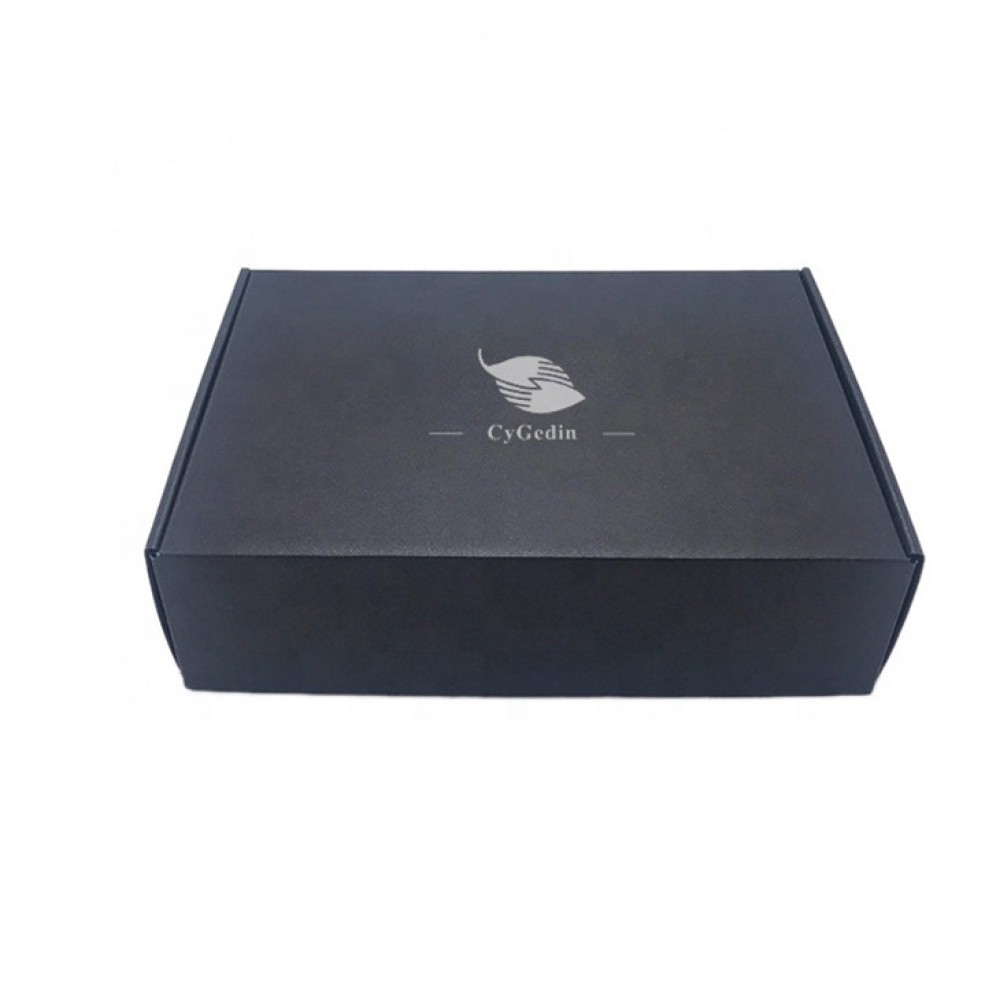 Напечатанная на заказ почтовая коробка переработанная транспортировочная коробка черного ящика из гофрированного картона
