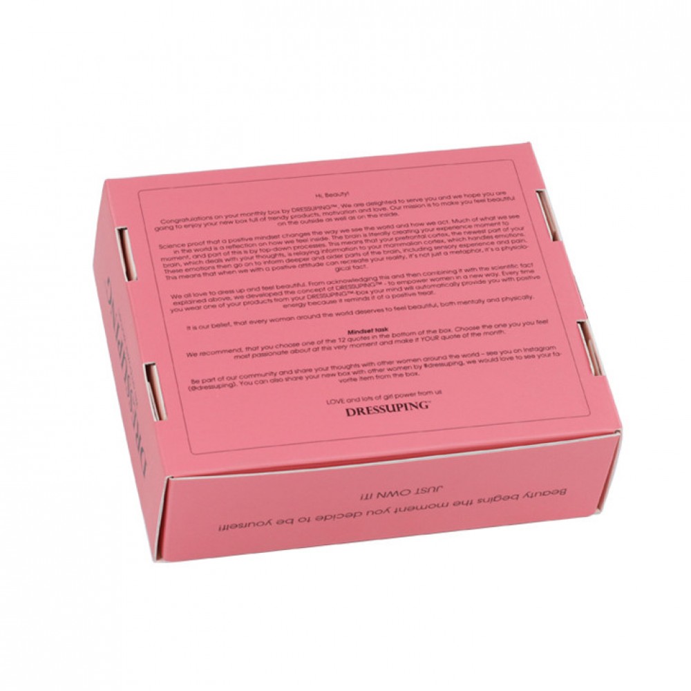 Customised Logo Printed Pink Cardboard Shipping Mail Mailing Box