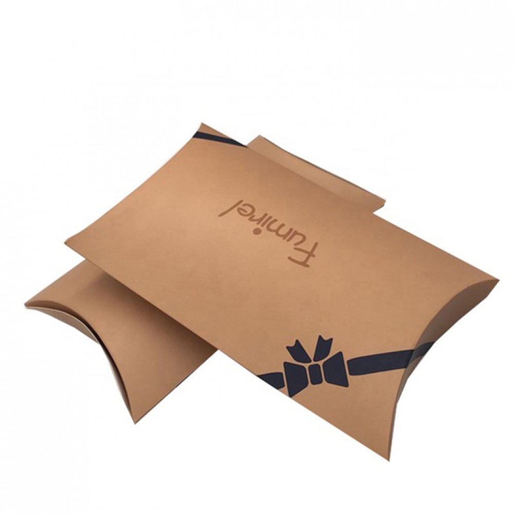 Экологичная высококачественная упаковочная коробка для подушки из крафт-бумаги на заказ