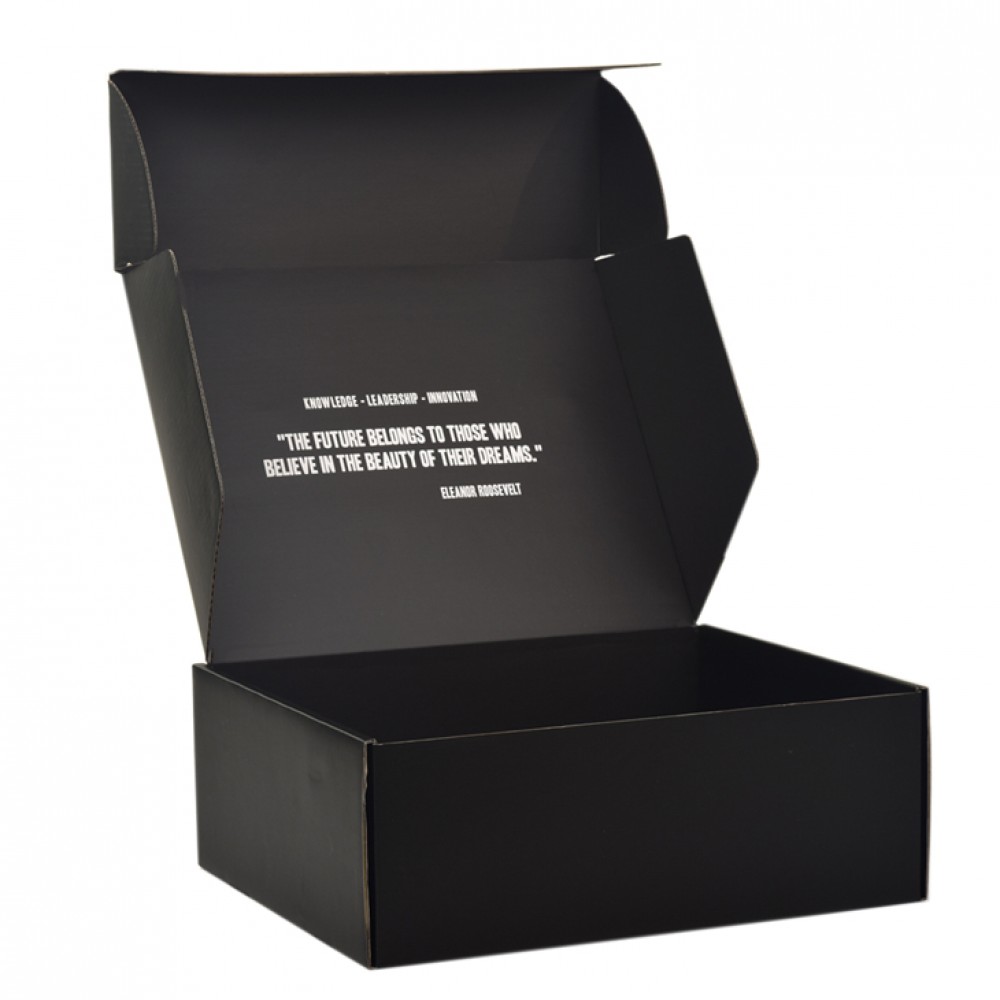Custom Black Tear Strip Boxes Cardboard Packaging Box Shipping Boxes