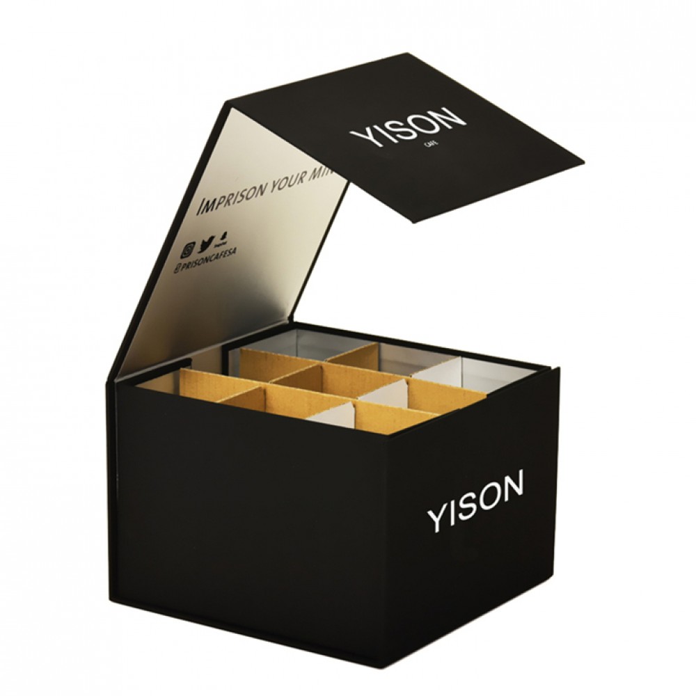 Изготовленная на заказ черная складная складная упаковка серебряной роскошной подарочной коробки коробки