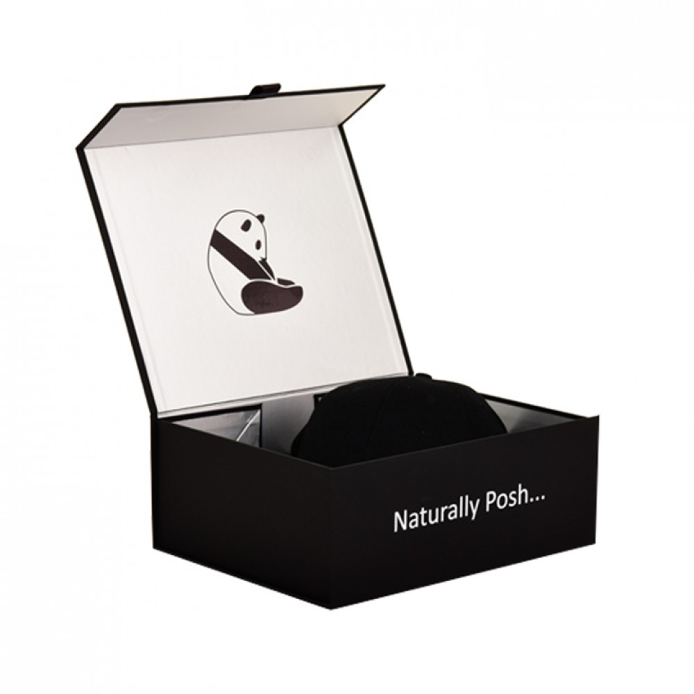 Коробка шляпной коробки плоского пакета магнитная квадратная упаковывая/коробка бейсбольной кепки упаковывая в черноте Матт