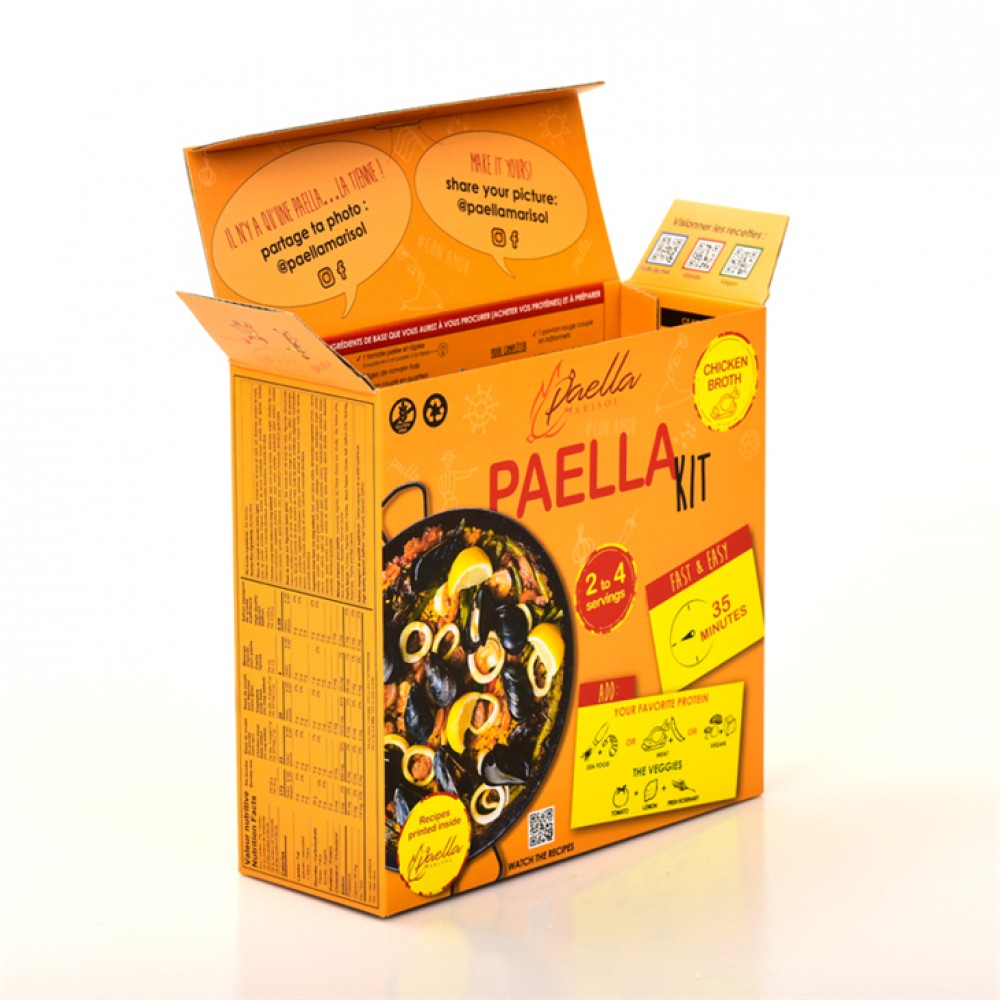 Изготовленная на заказ бумага для печати Упаковка для паэльи Коробка для паэльи