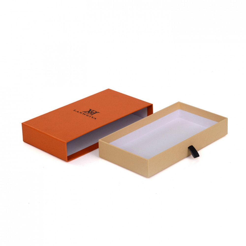 Maßgeschneiderte Luxus-Geschenkbox aus Papppapier mit kleiner Schiebeschublade