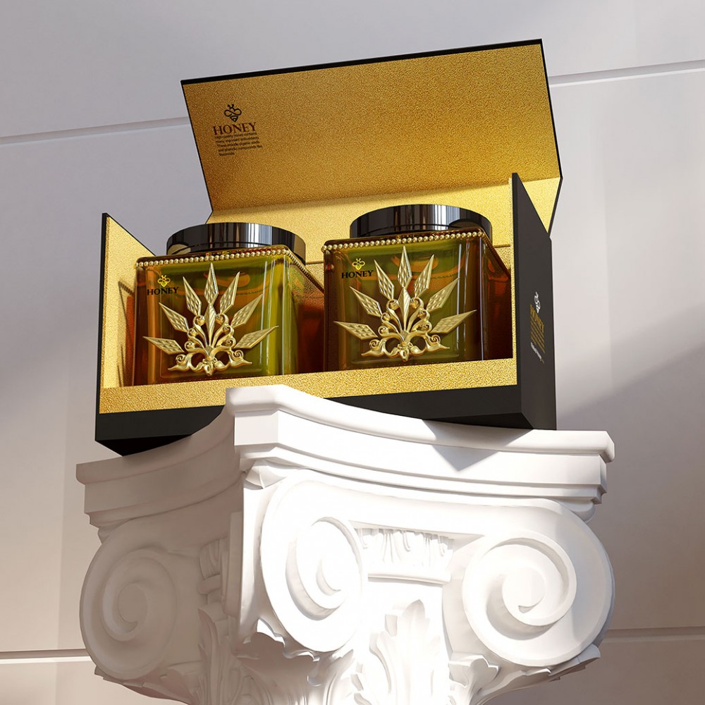 Luxury Custom Honey Paper Packaging Gift Box For Honey Packing Box