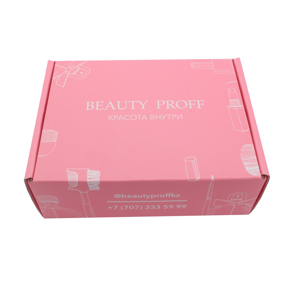 Custom Logo Shipping Pink Box Cosmetic Set Mailing Skin Care Corrugated Packaging Boxes