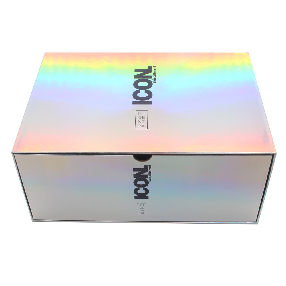 CUSTOMIZED SLIDE RIGID PULL OUT HOLOGRAPHIC PAPER DRAWER SHOES GIFT BOX