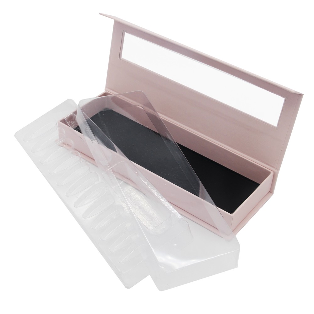 Custom high end exquisite paper nail tip package box for press on nails