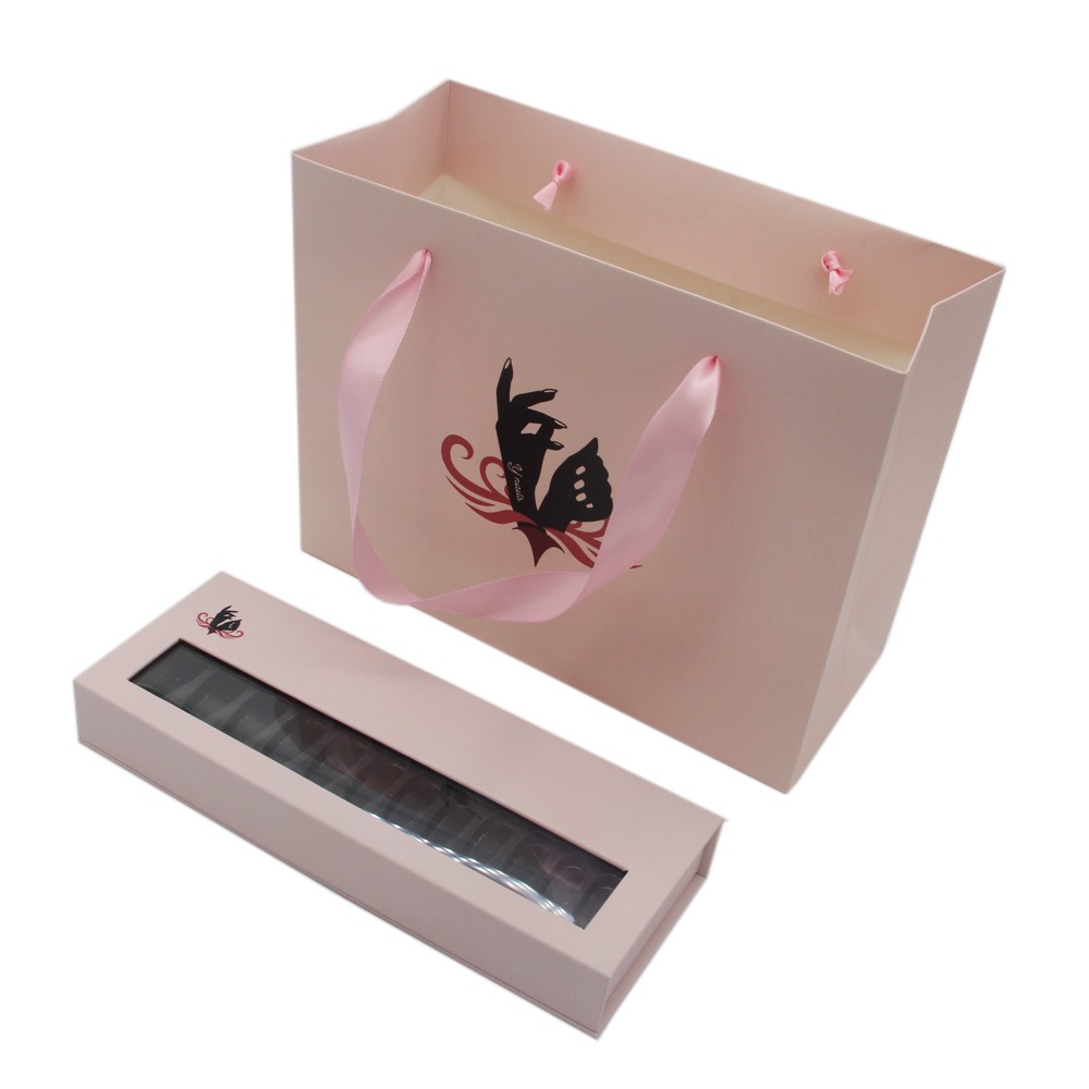 Custom high end exquisite paper nail tip package box for press on nails