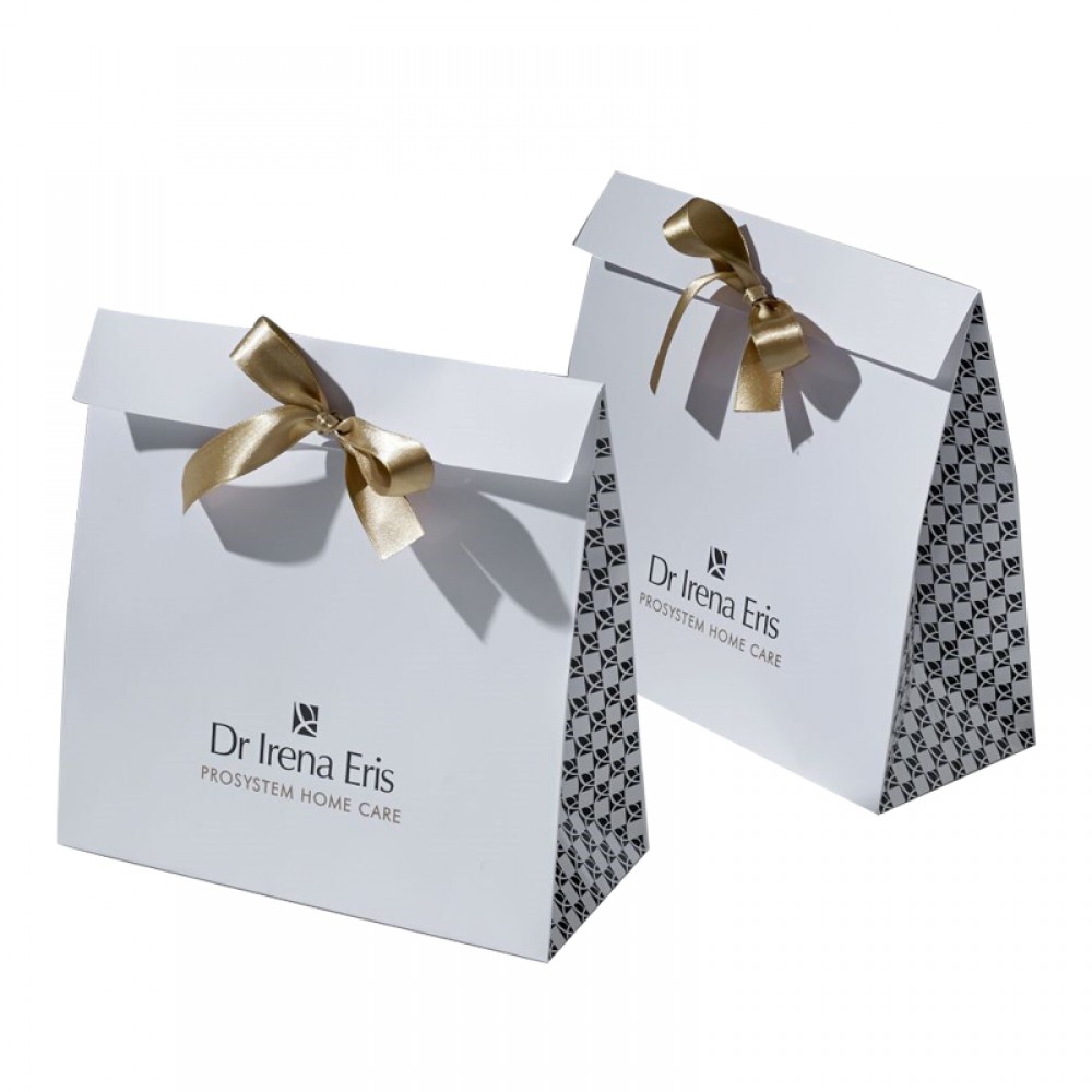 Custom Luxury paper packaging ribbon gift bag with flap