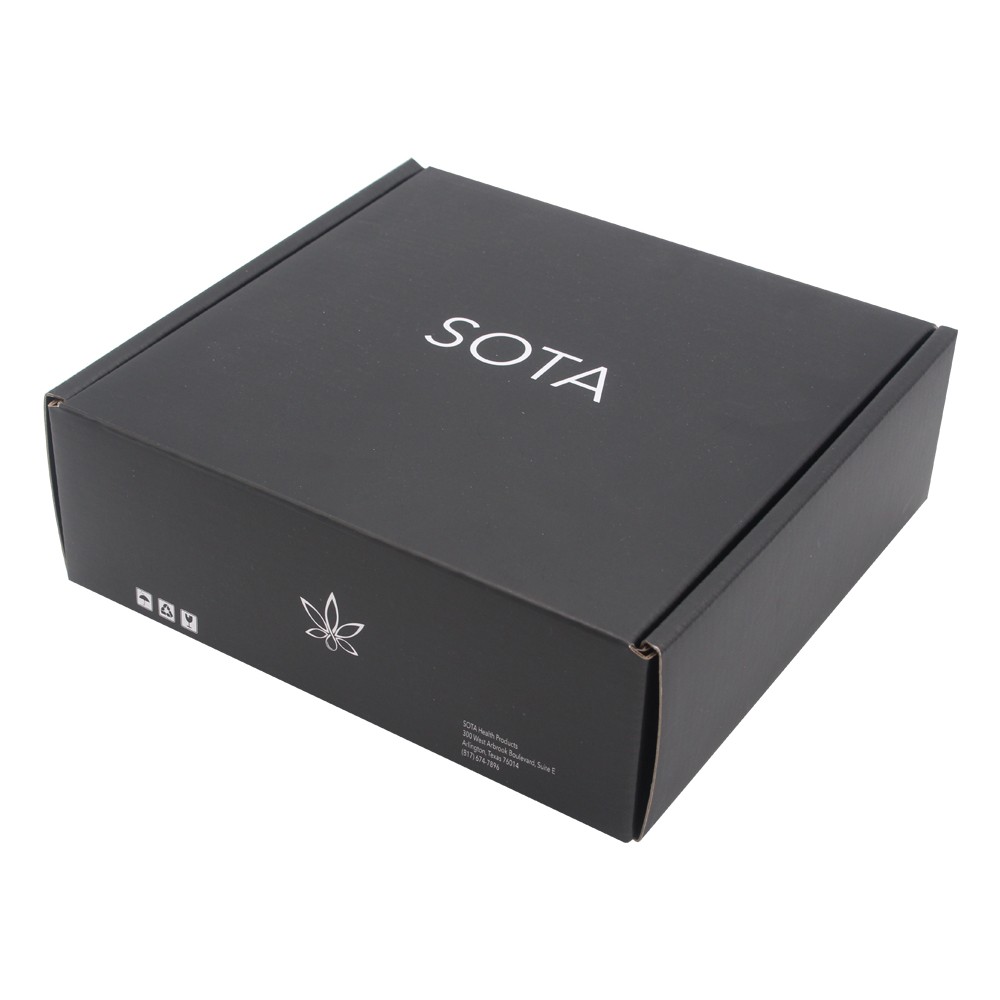 Custom black cosmetic packaging box makeup set paper box