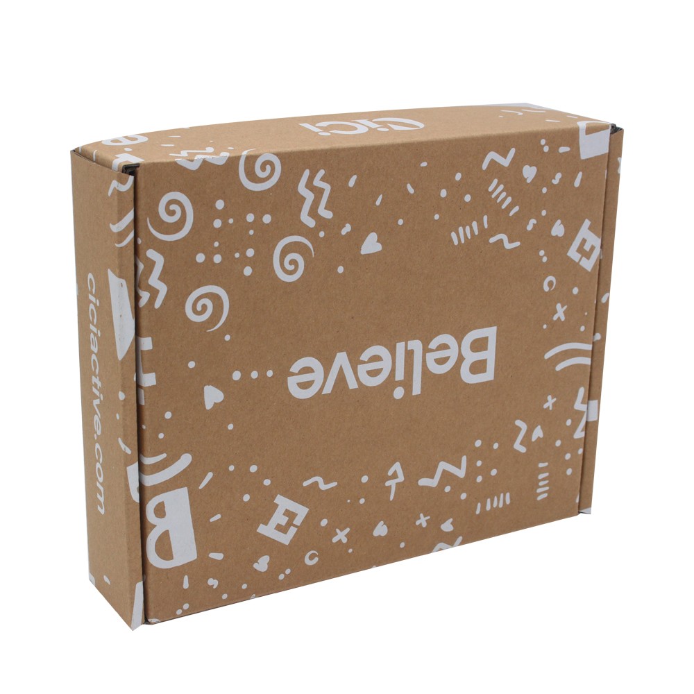 Environmentally recyclable and biodegradable kraft paper shipping box