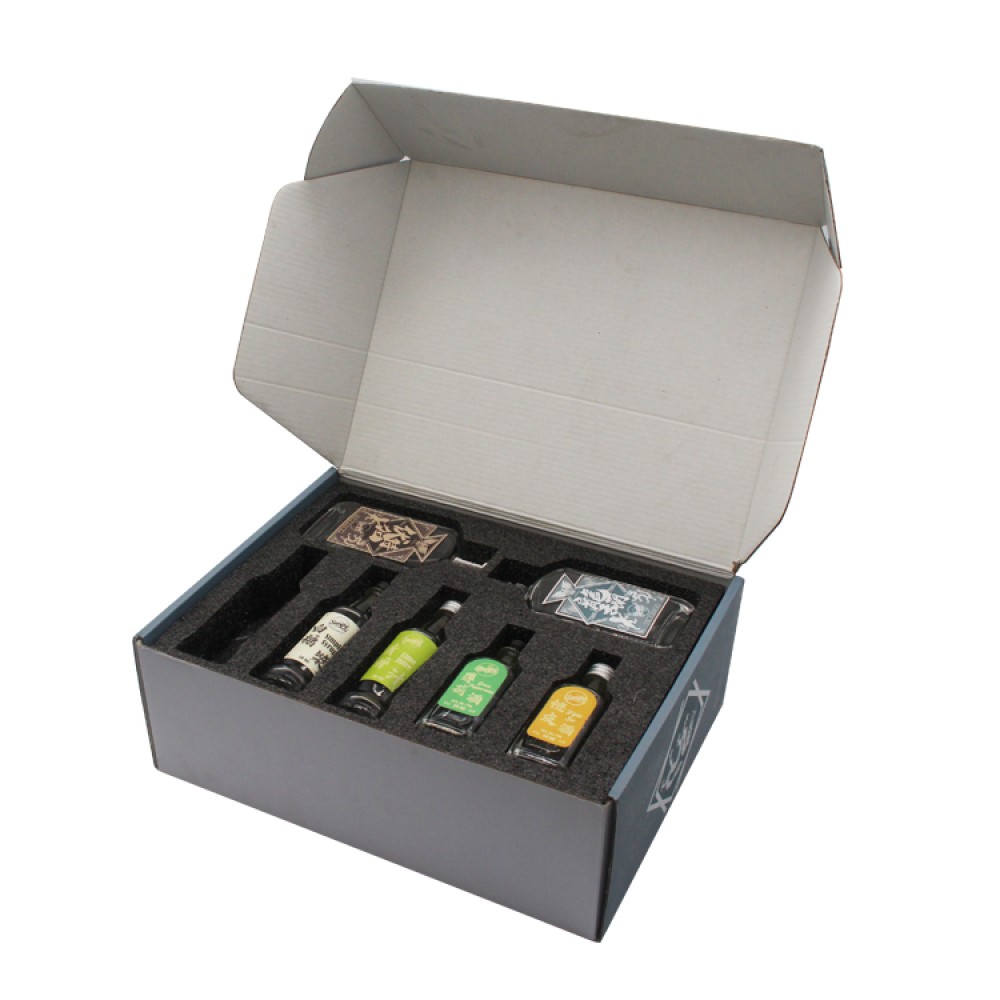 Cocktail set paper shipping packaging box with foma