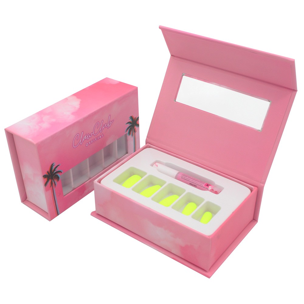 Your Brand Cardboard Paper Nail Packaging Box With Blister