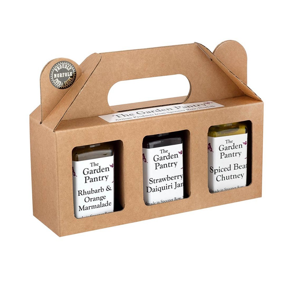 изготовленные на заказ коричневые коробки из гофрированной крафт-бумаги с двускатным фронтоном, контейнер для бутылок, упаковочные коробки для варенья с окном