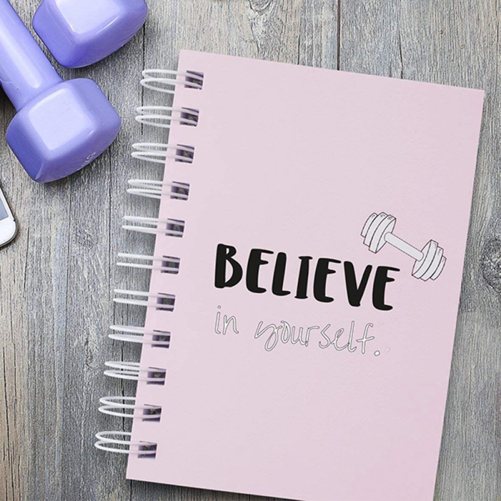 Custom made fitness goal journal and planner for workouts