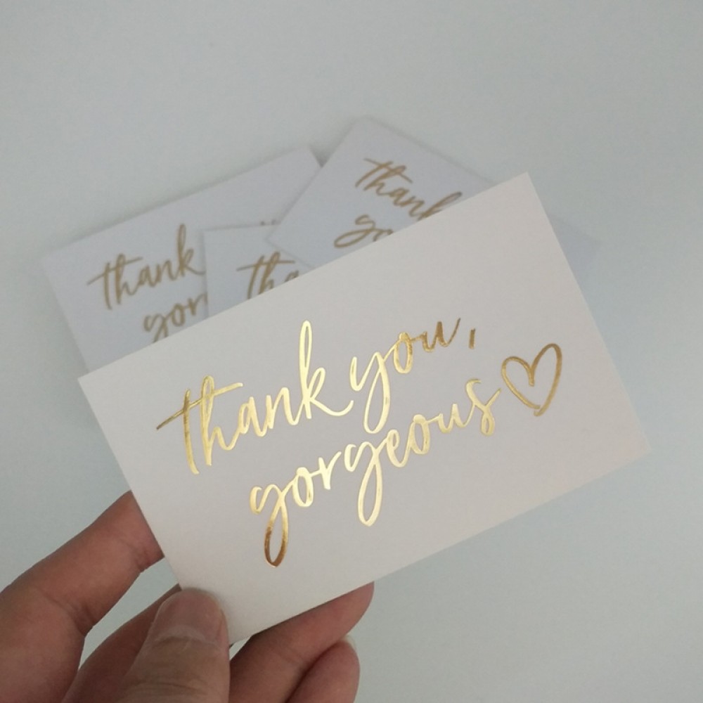 Thank you cards custom with logo for shopping
