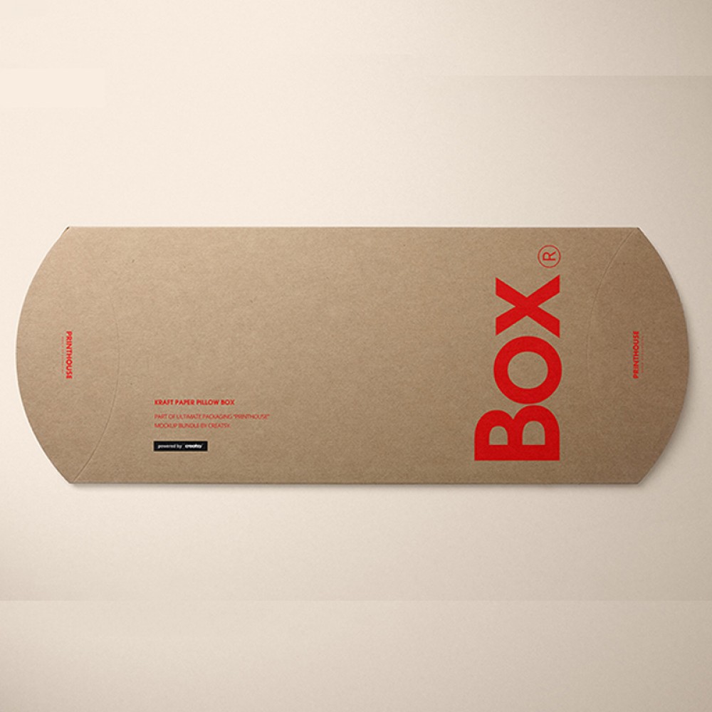 Крафт-подушка в форме бумажной коробки, подарочные коробки, переработанная упаковка для подушек