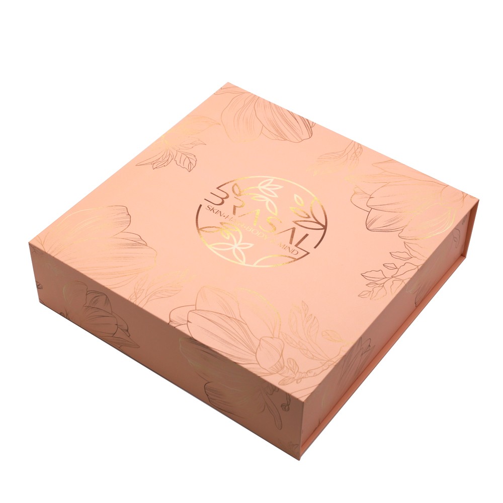 Новейшая магнитная подарочная коробка с полностью напечатанным цветочным узором