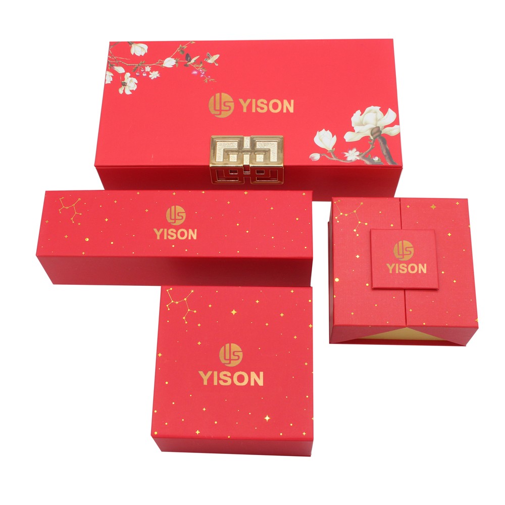 Китайская красная картонная бумажная подарочная коробка