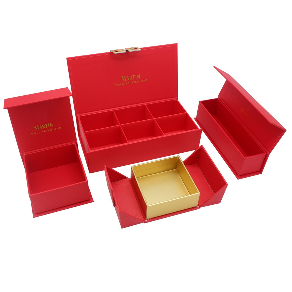 Китайская красная картонная бумажная подарочная коробка