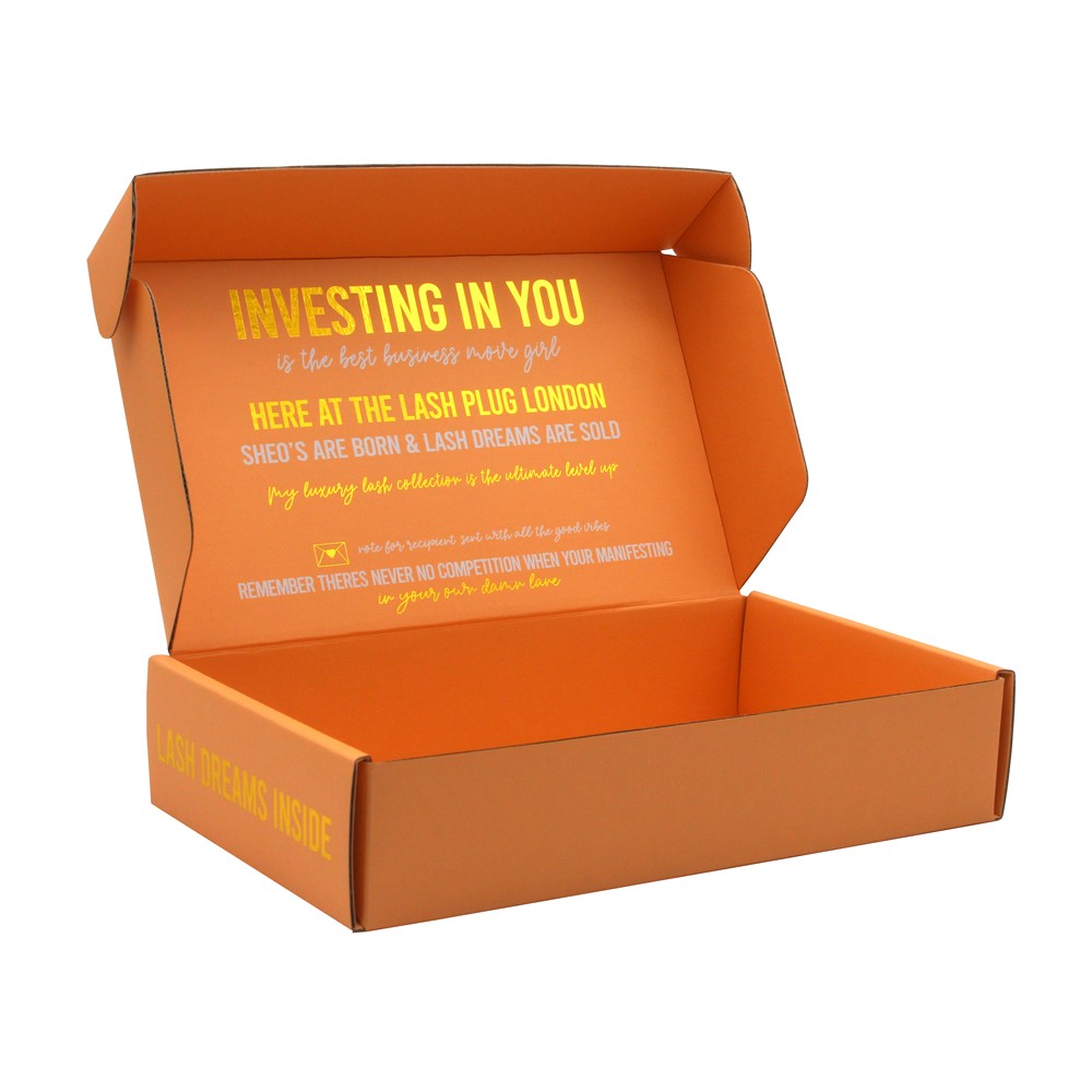 Paper lash packaging shipping boxes with logo