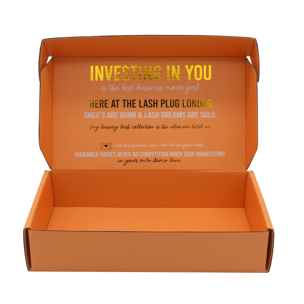 Paper lash packaging shipping boxes with logo