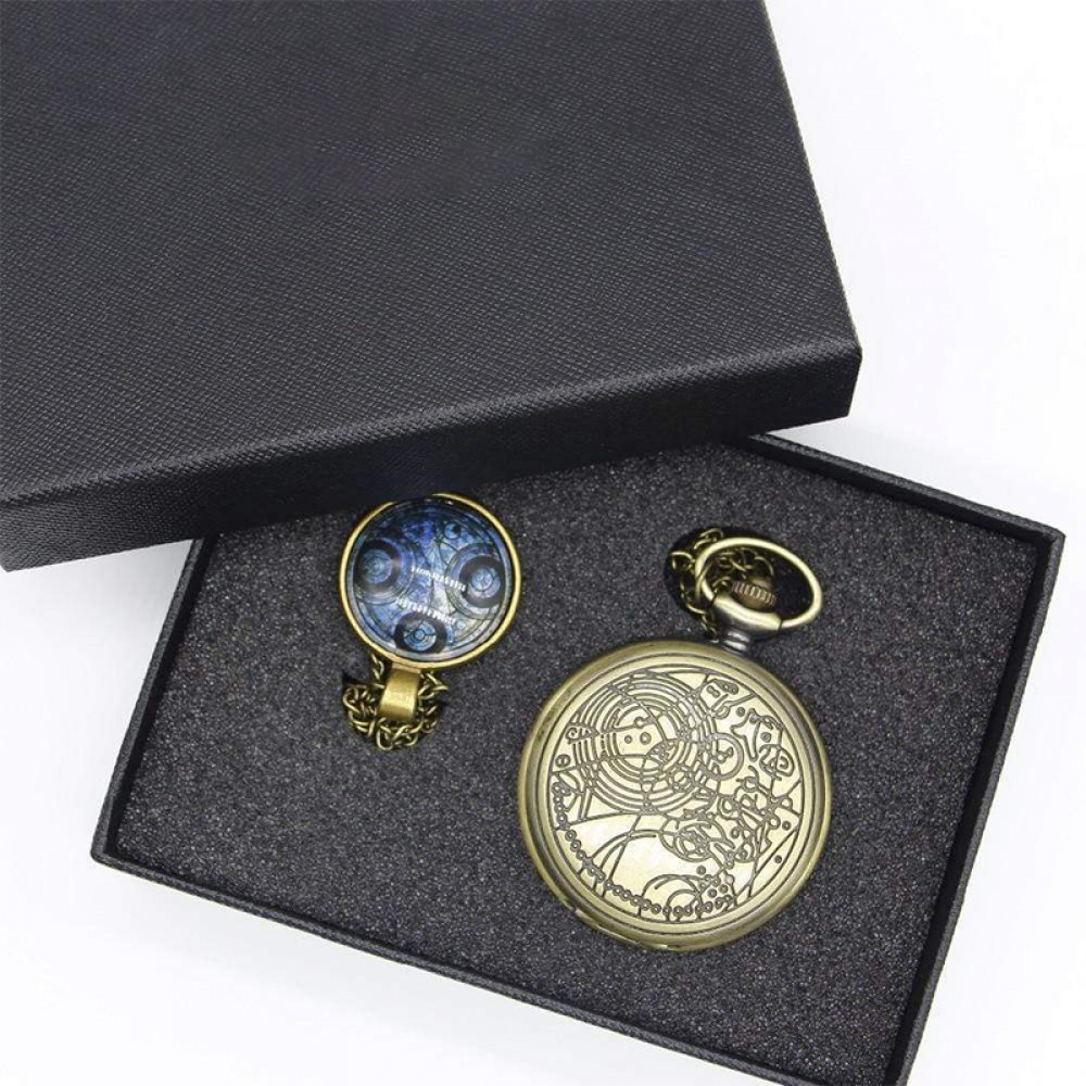 Custom paper pocket watch gift box with insert