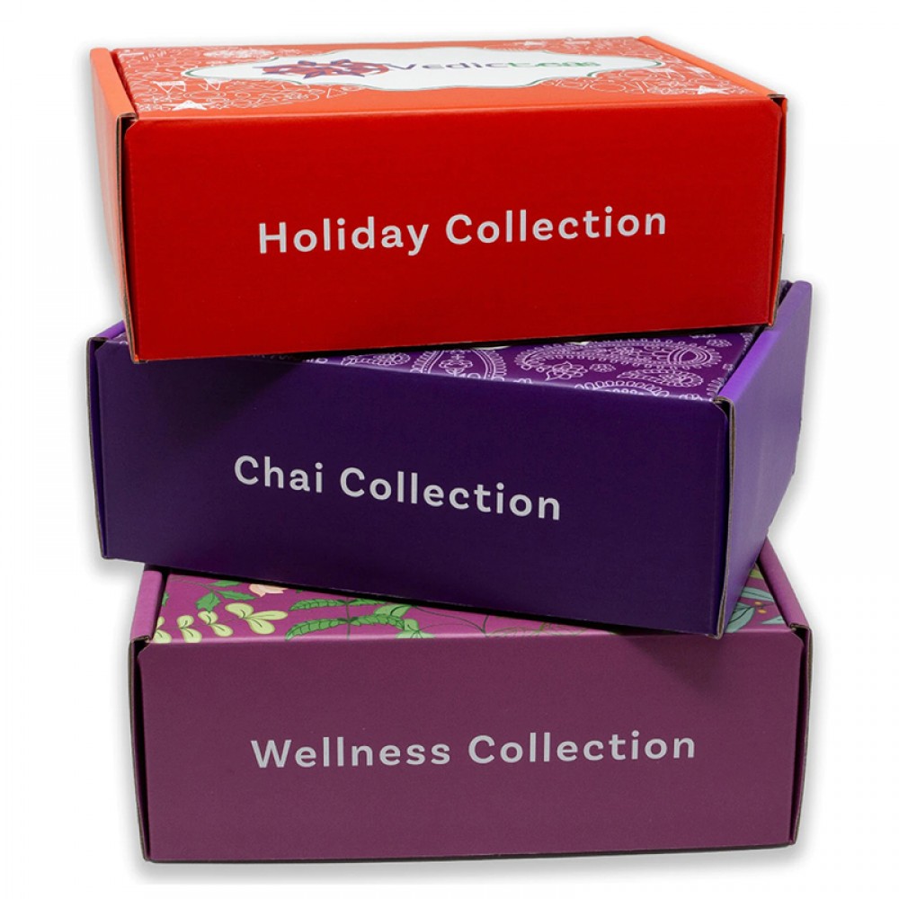 Holiday tea subscription shipping packaging box