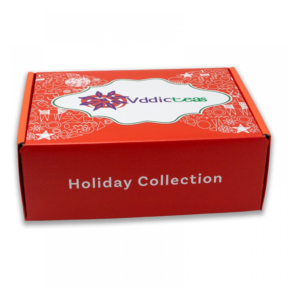 Holiday tea subscription shipping packaging box