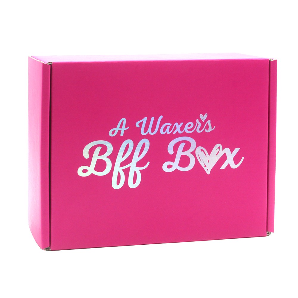 Почтовая коробка из розовой голографической бумаги