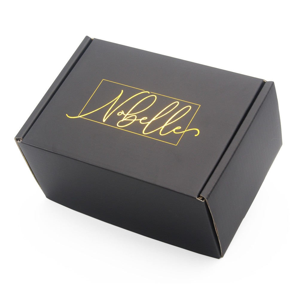 Gold color mailer box with custom logo