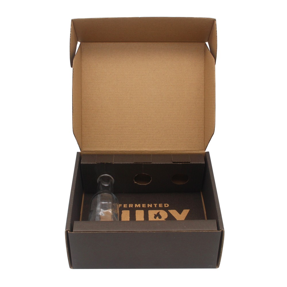 Corrugated Paper Box Hot Sauce Jar Packaging Box With Insert